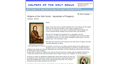 Desktop Screenshot of helpersoftheholysouls.com