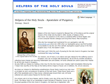 Tablet Screenshot of helpersoftheholysouls.com